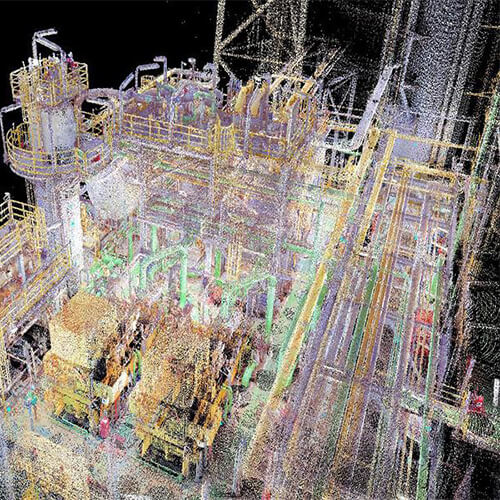 Scanner 3D com nuvem de pontos